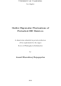 Cover page: Outlier eigenvalue fluctuations of perturbed iid matrices