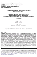 Cover page: Different Patterns of Student-Faculty Interaction In Research Universities: An Analysis by Student Gender, Race, SES, and First-Generation Status