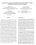 Cover page: Unsupervised Learning of Probabilistic Object Models (POMs) for Object Classification, Segmentation and Recognition using Knowledge Propagation