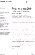 Cover page: Genetic architecture of body weight, carcass, and internal organs traits of Ghanaian local chickens.