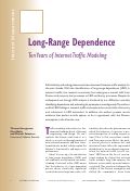 Cover page: Long-range dependence - Ten years of Internet traffic modeling