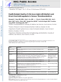 Cover page: Health-related quality of life associated with warfarin and direct oral anticoagulants in venous thromboembolism.