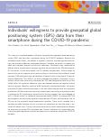 Cover page: Individuals’ willingness to provide geospatial global positioning system (GPS) data from their smartphone during the COVID-19 pandemic