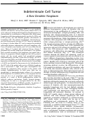 Cover page: Indeterminate Cell Tumor