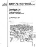 Cover page: Pretest Analysis of the Thermal-Hydrological Conditions of the Drift Scale Test at Yucca Mountain