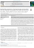 Cover page: Reproducibility assessment for a broad spectrum drug screening method from urine using liquid chromatography time-of-flight mass spectrometry