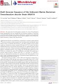 Cover page: Draft Genome Sequence of the Iridescent Marine Bacterium Tenacibaculum discolor Strain IMLK18