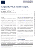 Cover page: RE: A predictive model for lung cancer screening nonadherence in a community setting healthcare network