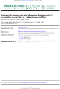 Cover page: Interspecific aggression and character displacement of competitor recognition in Hetaerina damselflies