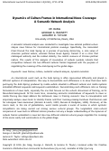 Cover page: Dynamics of Culture Frames in International News Coverage: A Semantic Network Analysis