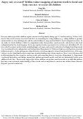 Cover page: Angry, sad, or scared? Within-valence mapping of emotion words to facial and body cues in 2- to 4-year old children