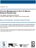 Cover page of Process Management in the U.S.-Mexico Bilateral Relationship