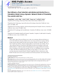 Cover page: Peer Influence, Peer Selection and Adolescent Alcohol Use: a Simulation Study Using a Dynamic Network Model of Friendship Ties and Alcohol Use.