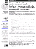 Cover page: Sediment Management Goals and Management Practices for Nursery and Floriculture