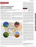Cover page: Systems integration for global sustainability