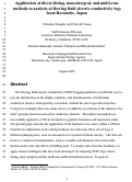 Cover page: Application of direct-fitting, mass-integral, and multi-rate methods to analysis of flowing 
fluid electric conductivity logs from Horonobe, Japan