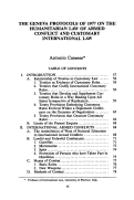 Cover page: The Geneva Protocols of 1977 on the Humanitarian Law of Armed Conflict and Customary International Law