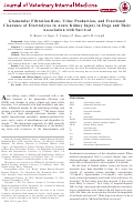 Cover page: Glomerular Filtration Rate, Urine Production, and Fractional Clearance of Electrolytes in Acute Kidney Injury in Dogs and Their Association with Survival