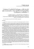 Cover page: Coleotteri Carabidi di Sardegna e delle piccole isole circumsarde, e loro significato biogeografico (Coleoptera, Carabidae)