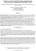 Cover page: Motion correction in spatial frequency domain imaging; optical property determination in pigmented lesions