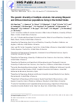Cover page: The genetic diversity of multiple sclerosis risk among Hispanic and African American populations living in the United States.