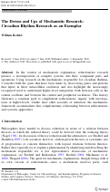 Cover page: The Downs and Ups of Mechanistic Research: Circadian Rhythm Research as an Exemplar