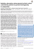 Cover page: Radiative absorption enhancements by black carbon controlled by particle-to-particle heterogeneity in composition.