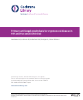 Cover page: Primary antifungal prophylaxis for cryptococcal disease in HIV‐positive people