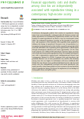 Cover page: Financial opportunity costs and deaths among close kin are independently associated with reproductive timing in a contemporary high-income society