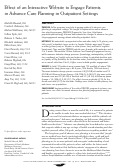 Cover page: Effect of an Interactive Website to Engage Patients in Advance Care Planning in Outpatient Settings