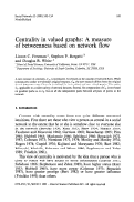 Cover page: Centrality in valued graphs: A measure of betweenness based on network flow