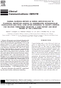 Cover page: Vaginal bleeding before 20 weeks gestation due to placental abruption leading to disseminated intravascular coagulation and fetal loss after appearing to satisfy criteria for routine threatened abortion: a case report and brief review of the literature.