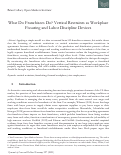 Cover page: What Do Franchisees Do? Vertical Restraints as Workplace Fissuring and Labor Discipline Devices