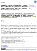 Cover page: How Much Lumbar Lordosis does a Patient Need to Reach their Age-Adjusted Alignment Target? A Formulated Approach Predicting Successful Surgical Outcomes.