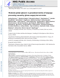 Cover page: Moderate global aphasia: A generalized decline of language processing caused by glioma surgery but not stroke.