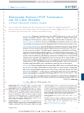 Cover page: Relationship Between CPAP Termination and All-Cause Mortality A French Nationwide Database Analysis
