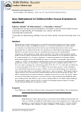 Cover page: Does Maltreatment in Childhood Affect Sexual Orientation in Adulthood?