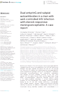 Cover page: Dual ankyrinG and subpial autoantibodies in a man with well-controlled HIV infection with steroid-responsive meningoencephalitis: A case report