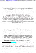 Cover page: Credible learning of hydroxychloroquine and dexamethasone effects on COVID-19 mortality outside of randomized trials