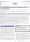 Cover page: Sleep Overnight Monitoring for Apnea in Patients Hospitalized with Heart Failure (SOMA-HF Study).