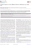 Cover page: Genome Sequence of the Alkaline-Tolerant Cellulomonas sp. Strain FA1