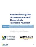 Cover page: Sustainable Mitigation of Stormwater Runoff Through Fully Permeable Pavement