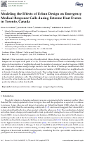 Cover page: Modeling the Effects of Urban Design on Emergency Medical Response Calls during Extreme Heat Events in Toronto, Canada