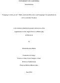 Cover page: "Language is what you do": Multi-contextul Discourses and Language Conceptualizations of Co-curricular Teachers