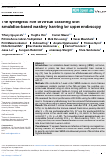 Cover page: The synergistic role of virtual coaching with simulation-based mastery learning for upper endoscopy.