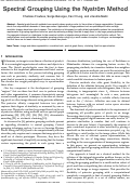 Cover page: Spectral grouping using the Nystrom method