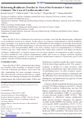 Cover page: Reforming Healthcare Practice in View of the Economic Crisis in Lebanon: The Case of Cardiovascular Care