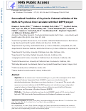 Cover page: Personalized Prediction of Psychosis: External Validation of the NAPLS-2 Psychosis Risk Calculator With the EDIPPP Project