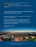 Cover page: Low-order aquifer thermal energy storage model for geothermal system simulation