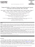 Cover page: Temporal Stability of Cognitive Functioning and Functional Capacity in Women with Posttraumatic Stress Disorder.